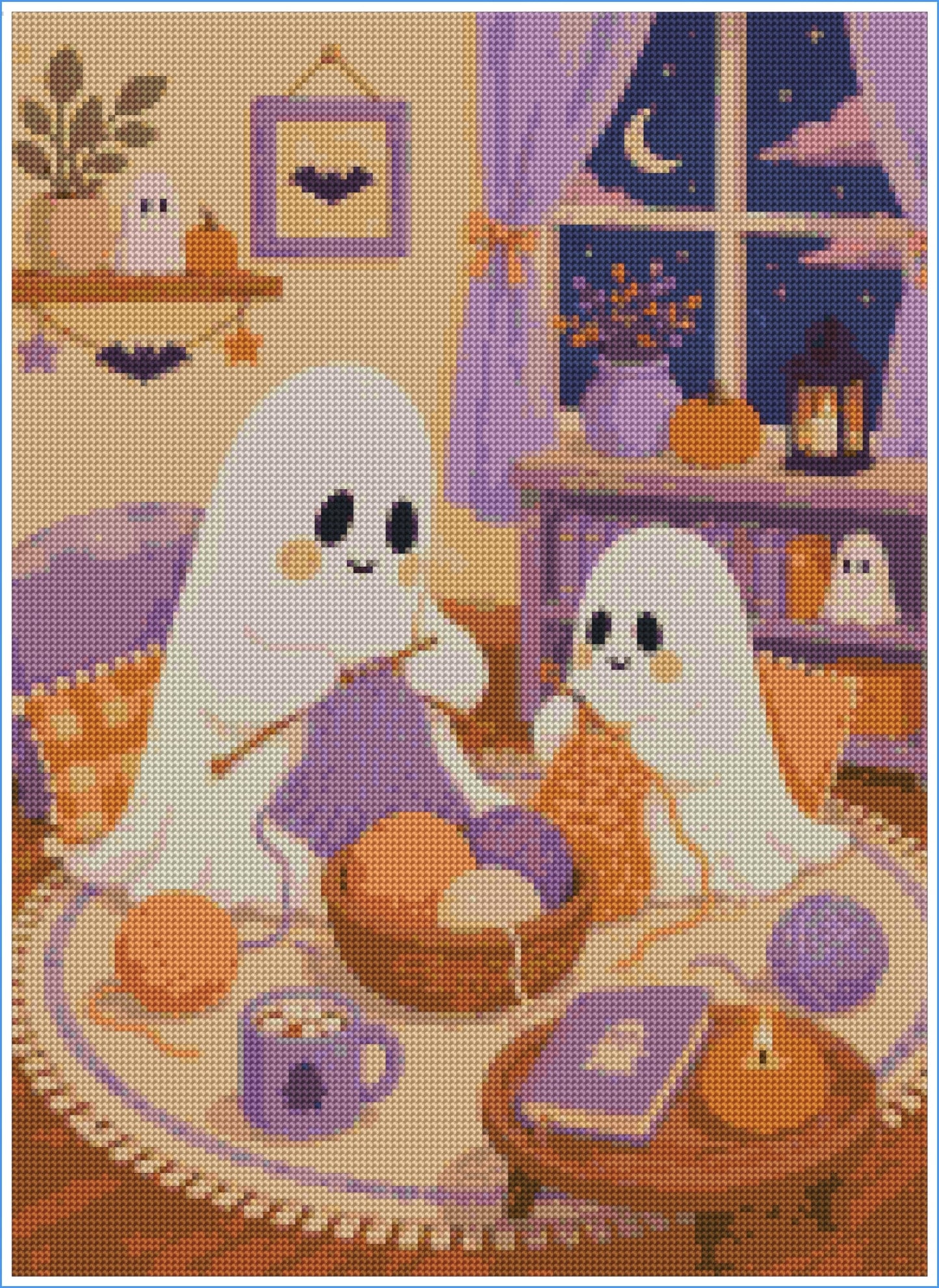 Ghostly Stitches- Diamond Art Kit (40x55cm)