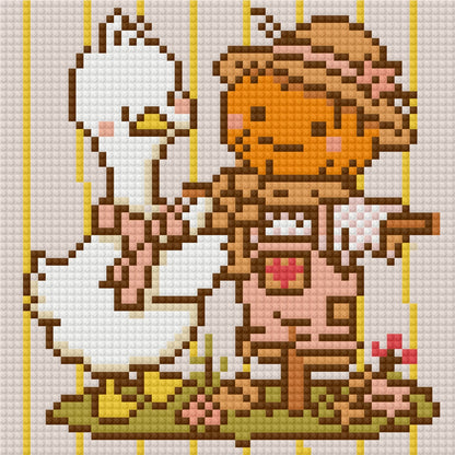 Silly Goose Autumn by Blumensdiary – little whimsies Mini Diamond Art Set