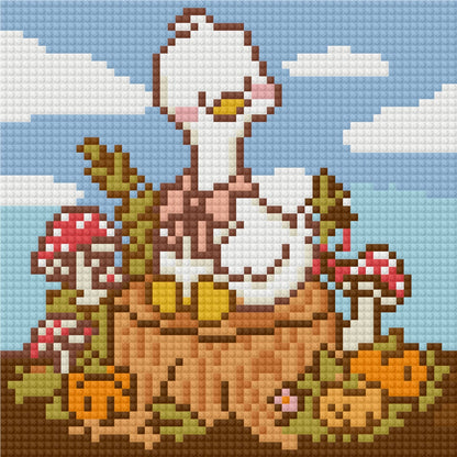 Silly Goose Autumn by Blumensdiary – little whimsies Mini Diamond Art Set
