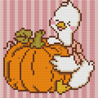 Silly Goose Autumn by Blumensdiary – little whimsies Mini Diamond Art Set