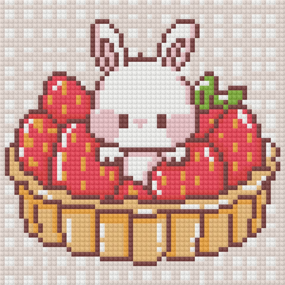 Strawberry Sugar Bunny by Blumensdiary – little whimsies Mini Diamond Art Set