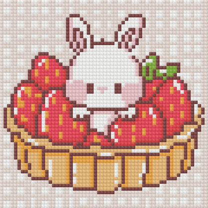 Strawberry Sugar Bunny by Blumensdiary – little whimsies Mini Diamond Art Set