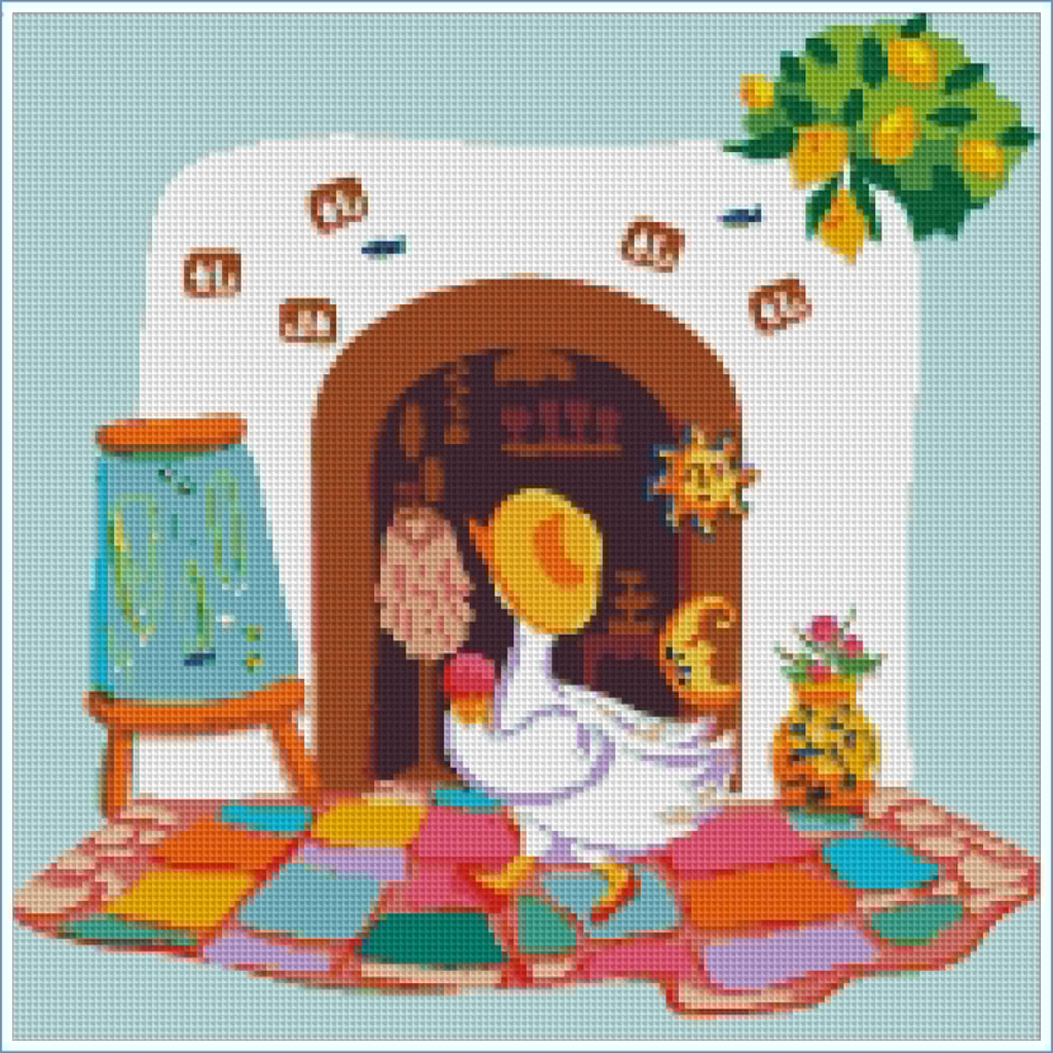 Bellissima at the Boutique- Colortickle by Abhinaya- Diamond Art Kit (40x40cm)