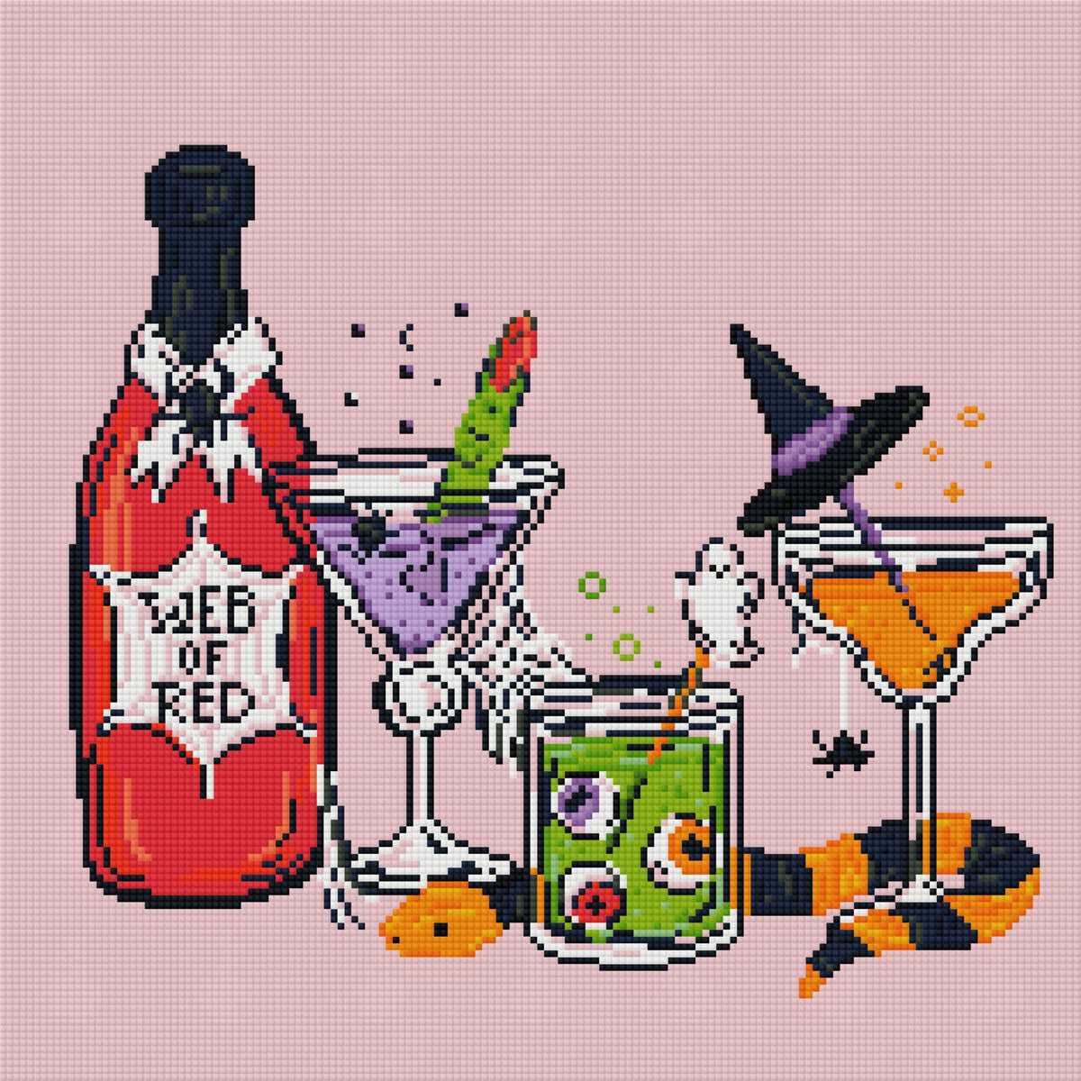 Spooky Hour by Kate Clay Illustration– Diamond Art Kit (40x40cm Square Drill) Hand Rendered