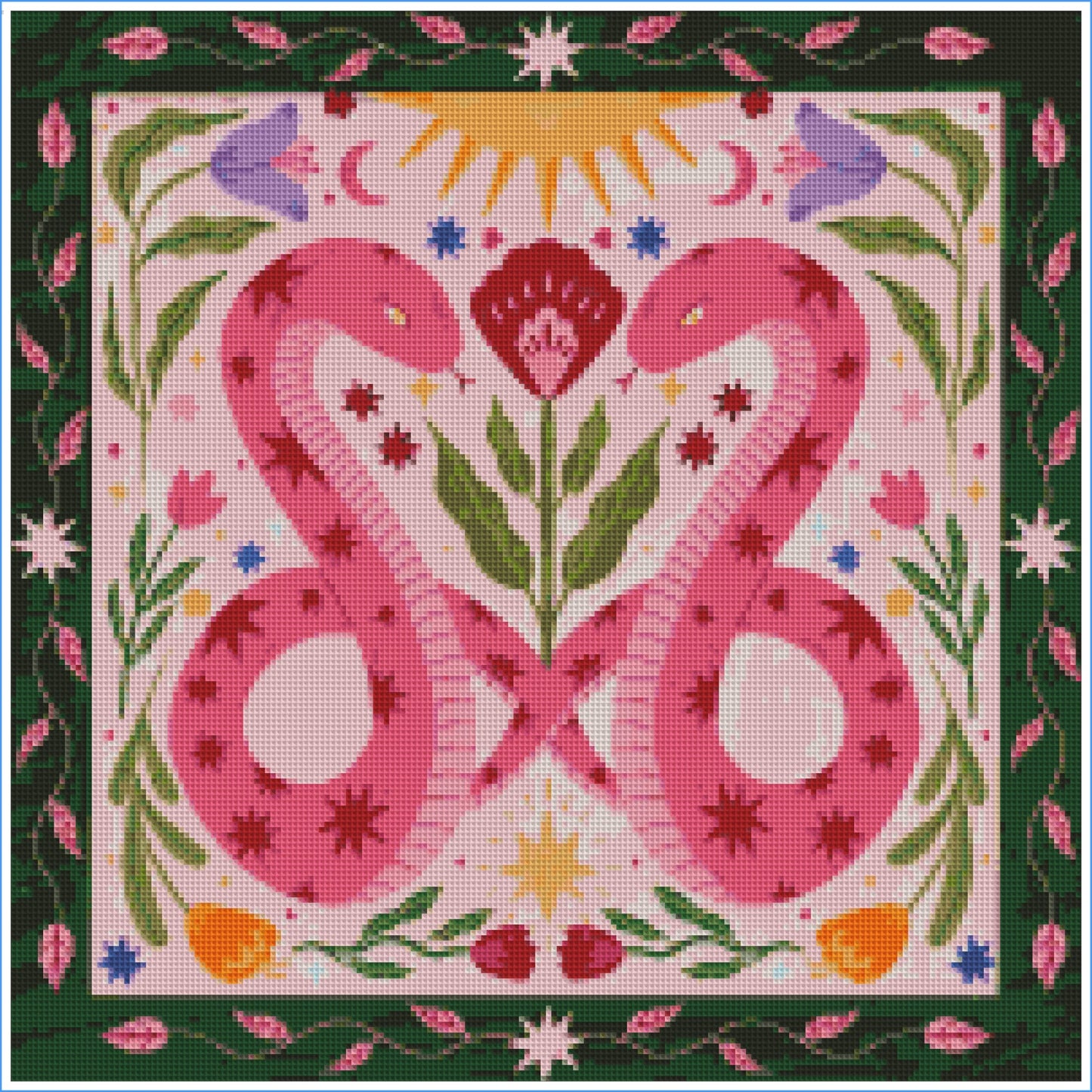 Mystic Twin Snakes by Ziyi Studio- Diamond Art Kit (50x50cm Square Drill)