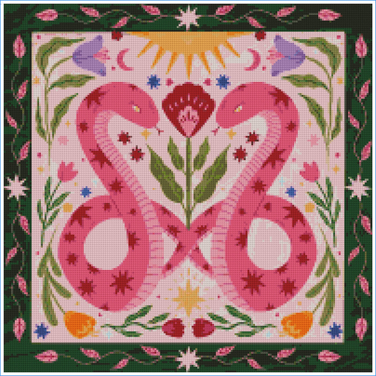 Mystic Twin Snakes by Ziyi Studio- Diamond Art Kit (50x50cm Square Drill)