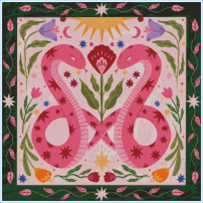 Mystic Twin Snakes by Ziyi Studio- Diamond Art Kit (50x50cm Square Drill)