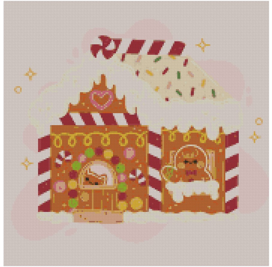 Gingerbread Cabin by Siselie Studio- Diamond Art Kit (50x50cm)