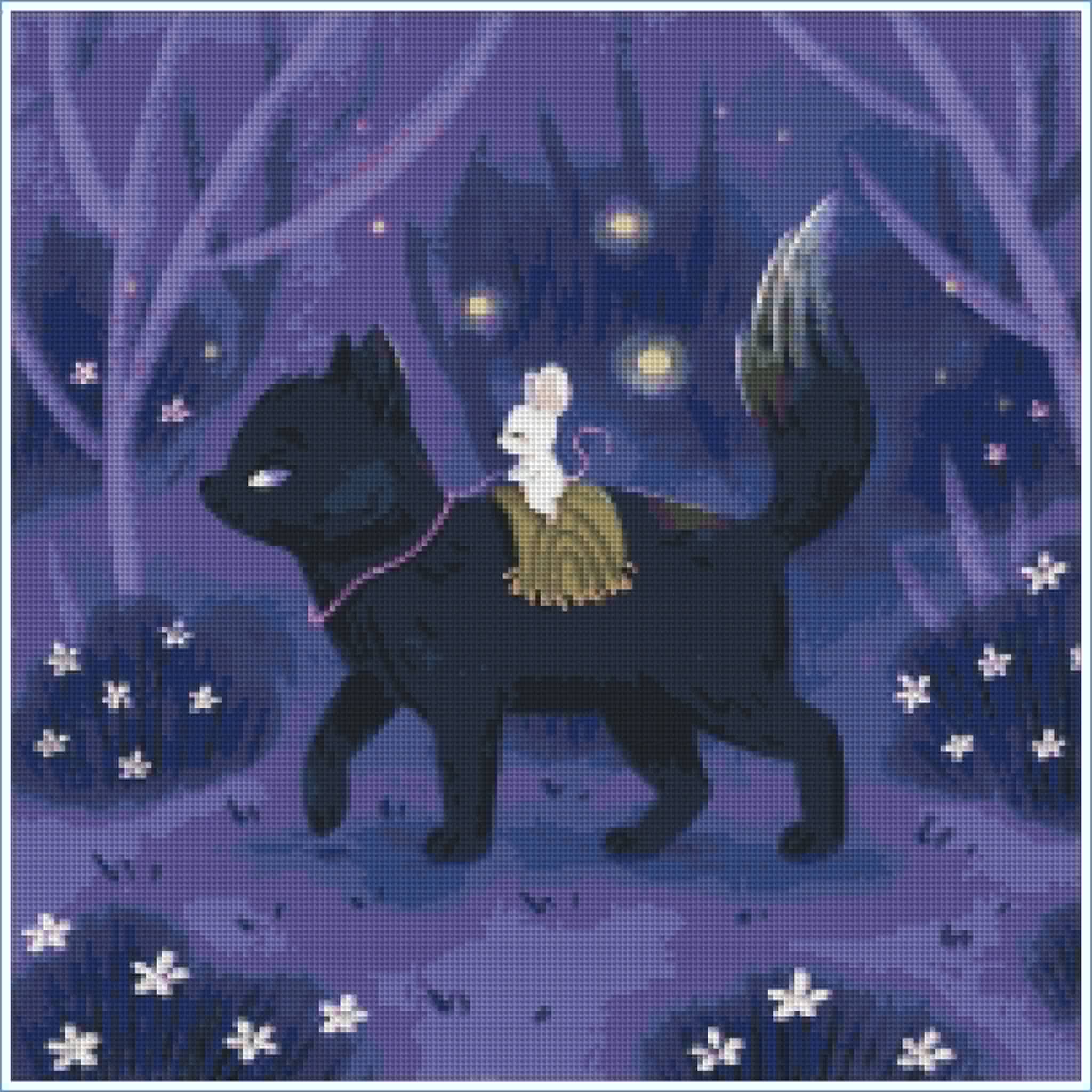 Moonlit Forest Friends by Ellie Ohnora – Diamond Art Kit (50x50cm Square Drill)