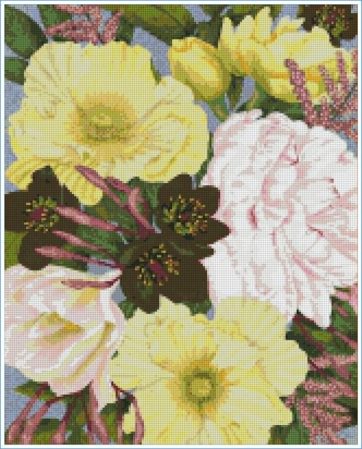 Spring Contrasts by Wickie Rowland- Diamond Art Kit (40x50cm, Square Drill)
