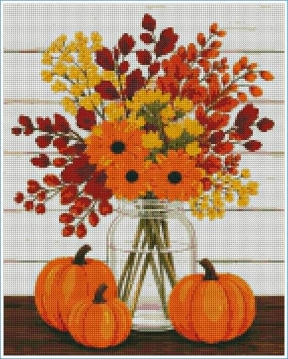 Golden Harvest Bouquet- Diamond Art Kit (40x50cm)