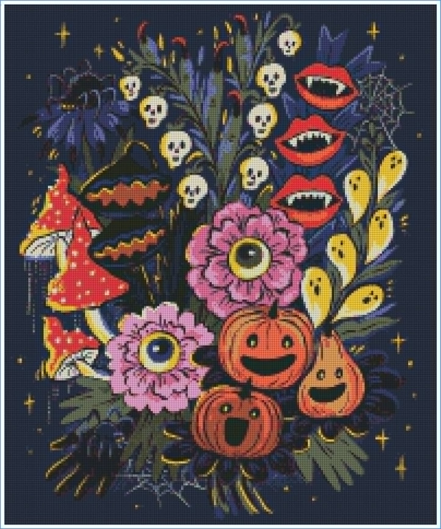 Vampire Lips & Monster Treats by Hanna Symo- Diamond Art Kit (50x60cm, Square Drill)