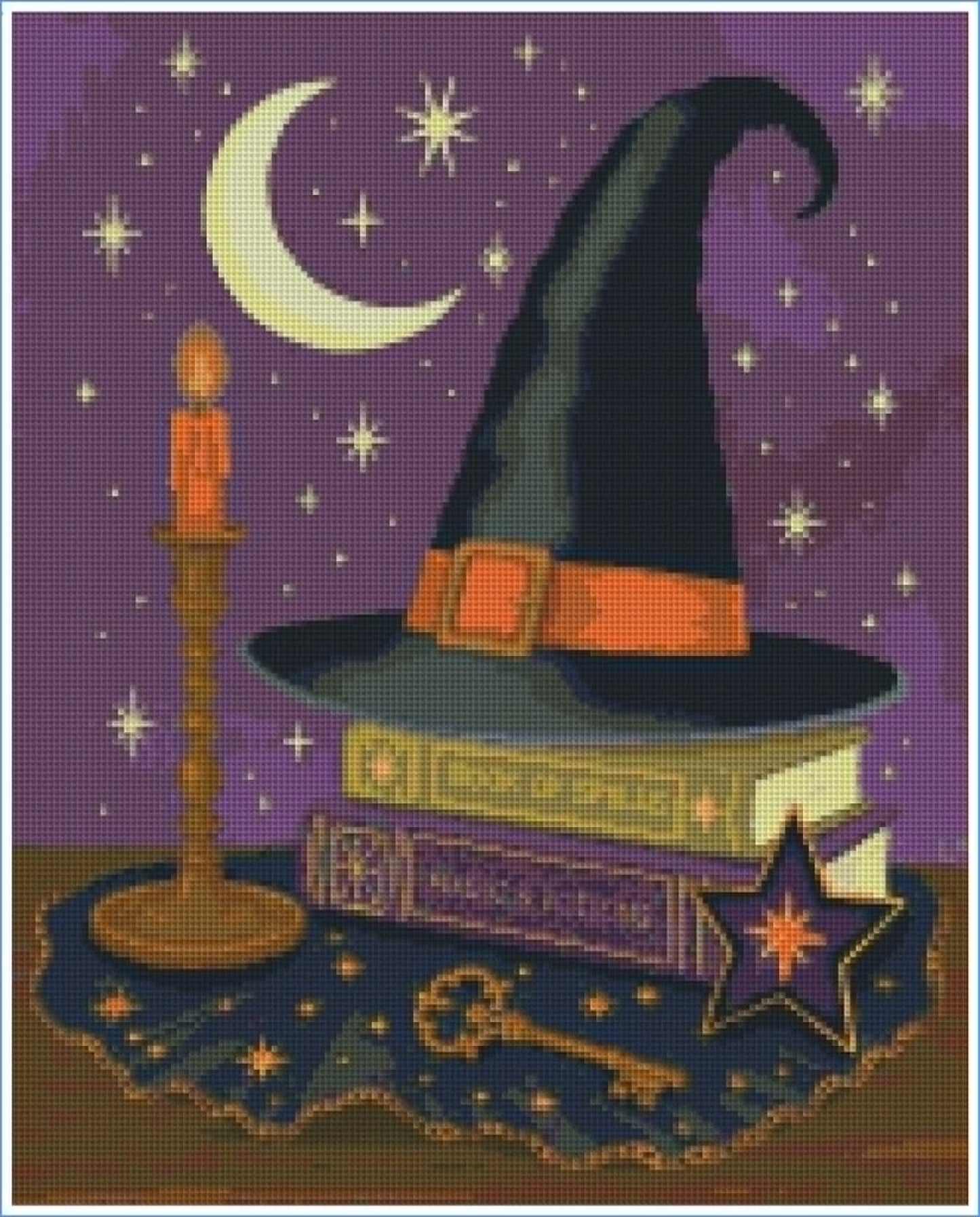 The Witch’s Spellbook by Lisa D Art Designs – Diamond Art Kit (40x50cm, Square Drill)