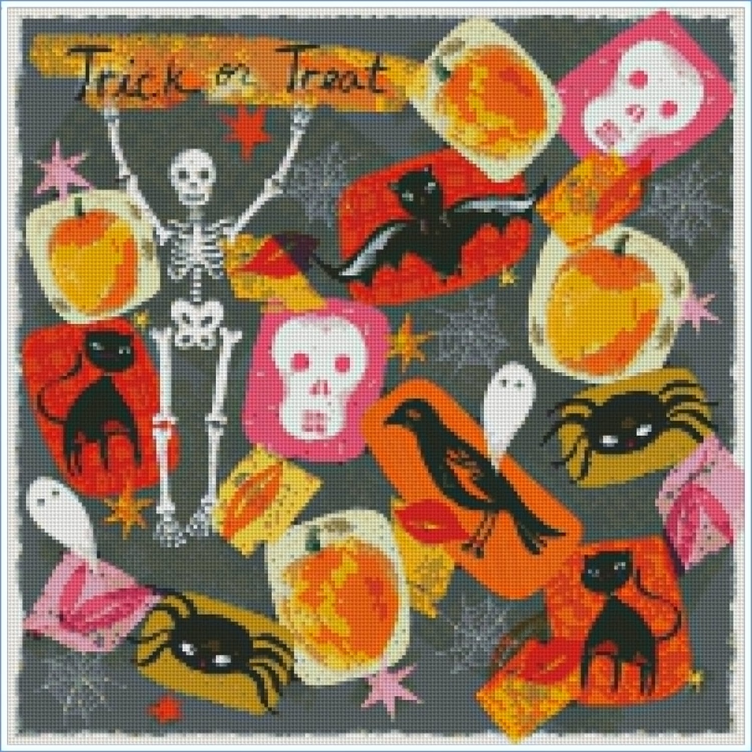 Trick or Treat by Lisa Powell Braun – Diamond Art Kit (50x50cm, Square Drill)