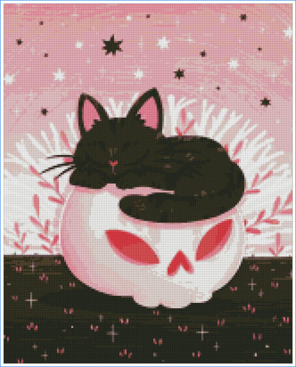 Cozy Coven Cat by Daria.illus – Diamond Art Kit (40x50cm)