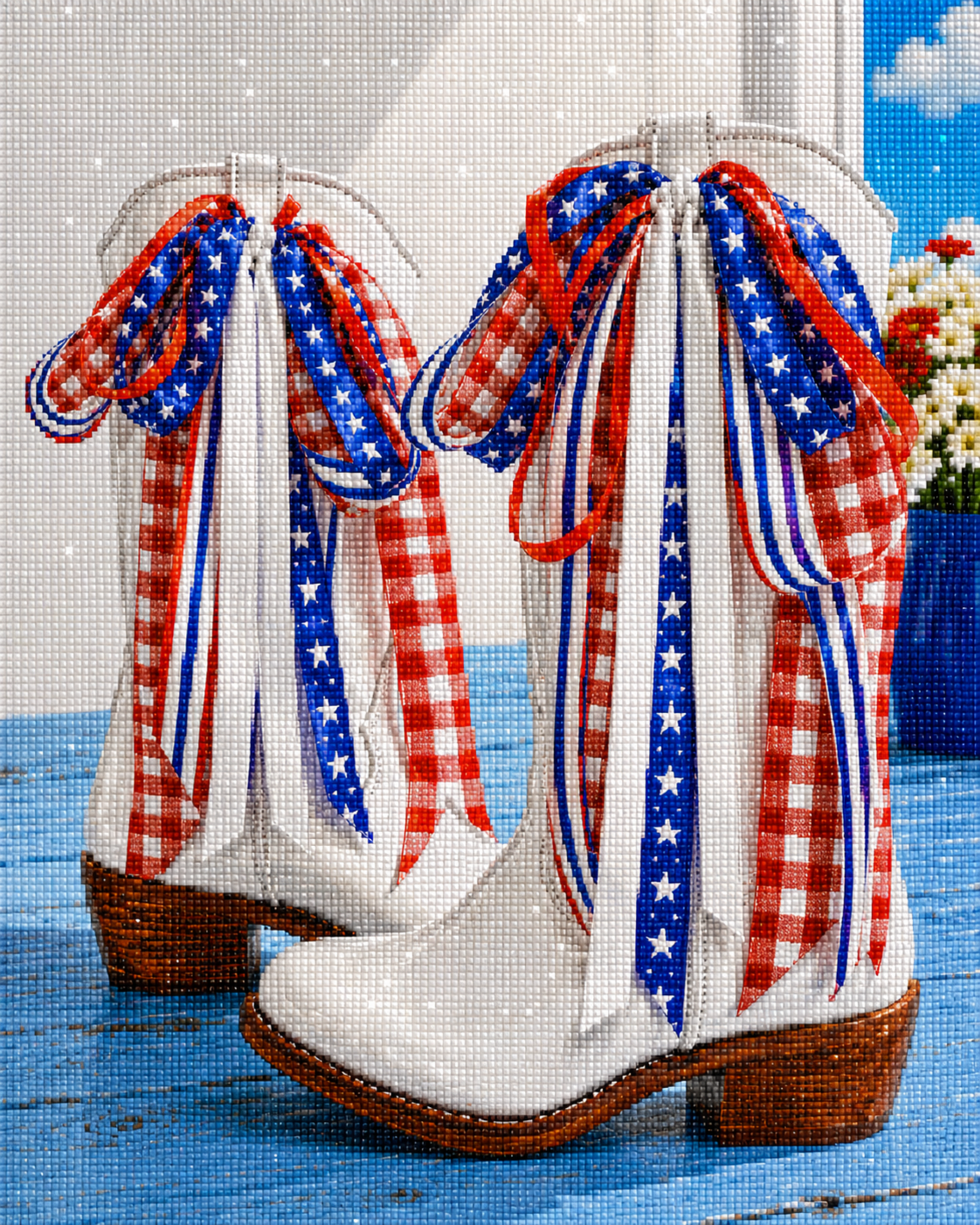 Liberty Belle Boots- Diamond Art Kit (40x50cm, Square Drill)