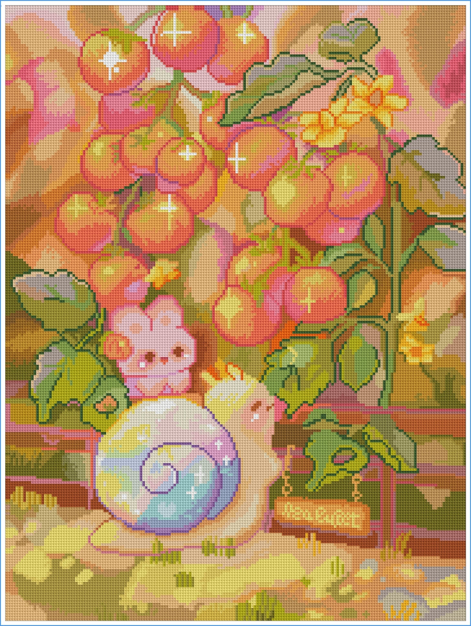 Bonbon's Tomato Garden by Violet Jim- Diamond Art Kit (45x60cm) Hand Rendered