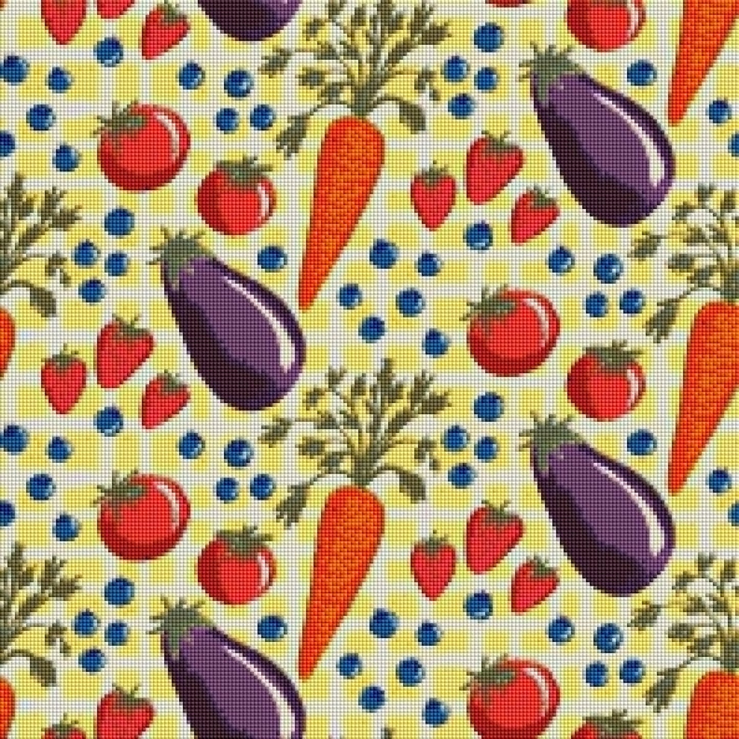 Farmer's Market by Textile Bakery – Diamond Art Kit (50x50cm, Square Drill)