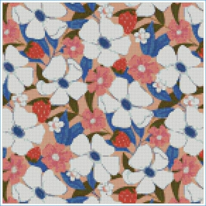 Strawberry Flowers by Almo Studio– Diamond Art Kit (40x40cm Round Drill)