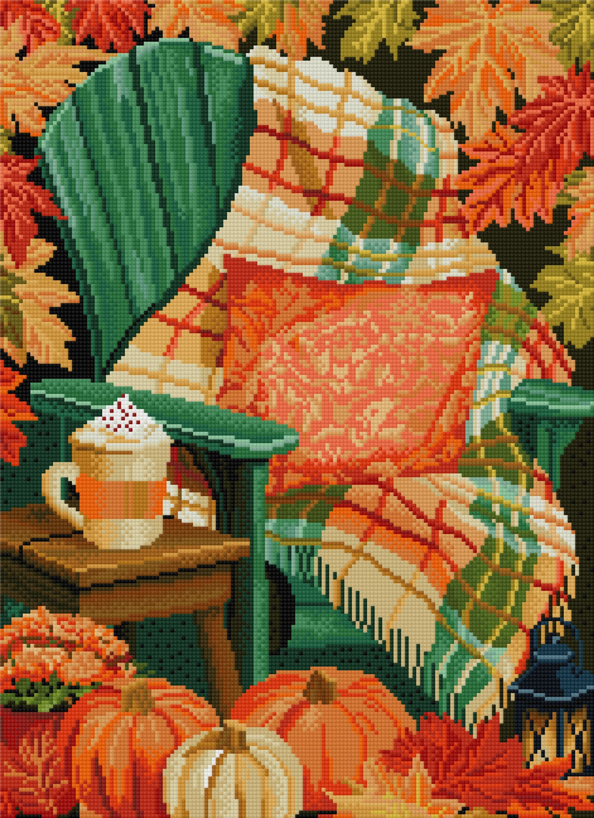 Autumn Chair by Lisa D Art Designs – Diamond Art Kit (40x55cm, Square Drill) Hand Rendered