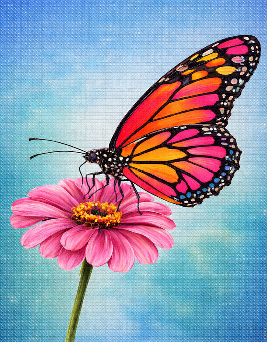 Petal Kiss Butterfly - Diamond Art Kit (40x50cm, Square Drill)