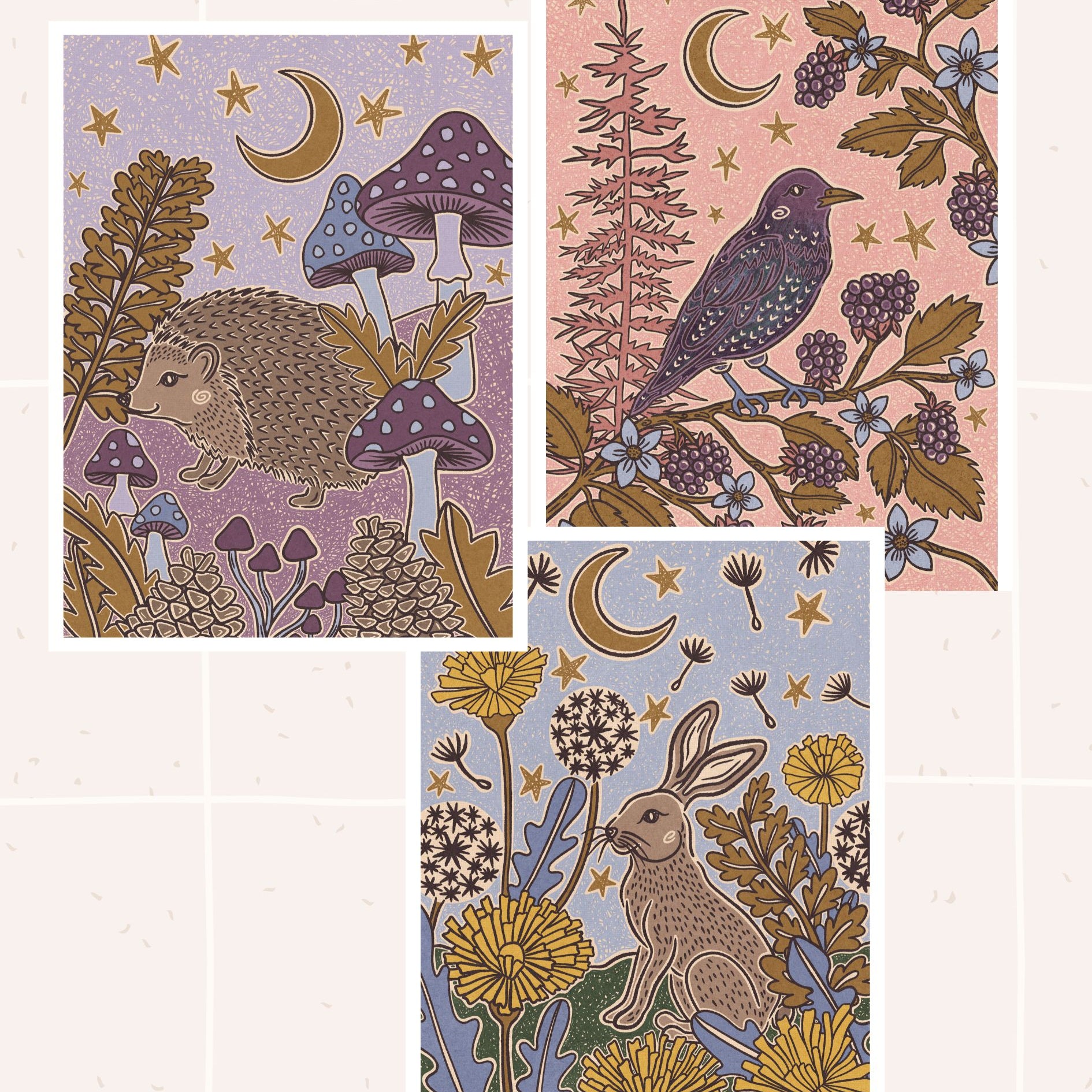 Moonlit Animals — 3-Piece Bundle by Andrea Lobell