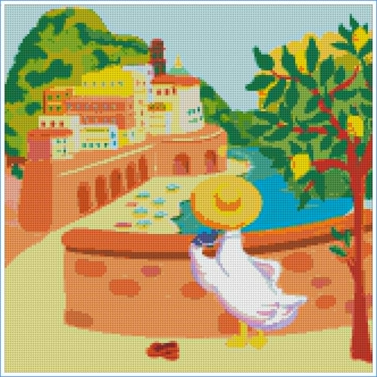 Postcard from Positano- Colortickle by Abhinaya- Diamond Art Kit (40x40cm)