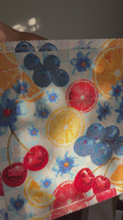 Coastal Citrus Crush - Diamond Art Kit (40x40cm, Square Drill)