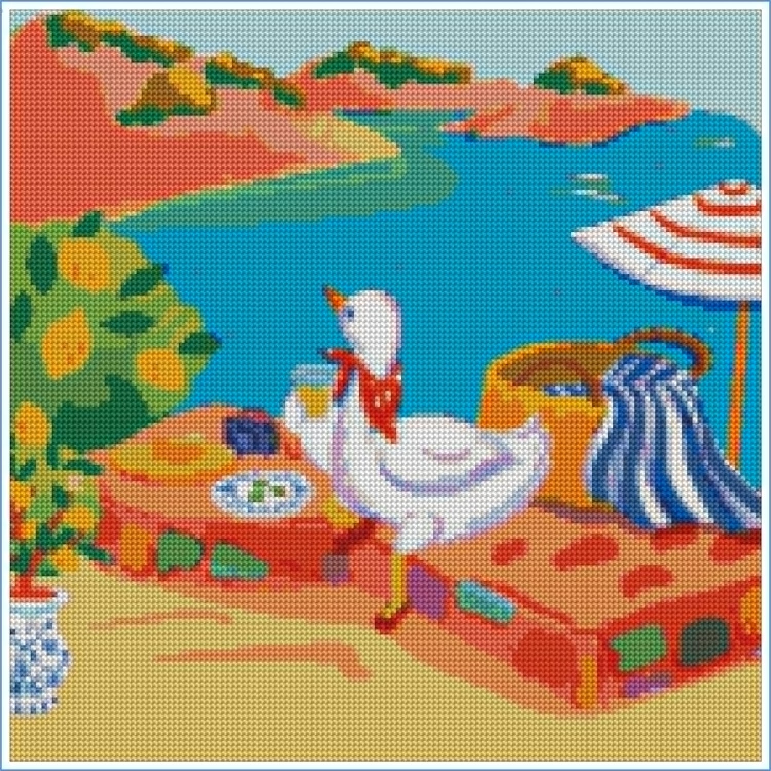 Aperitivo by the Sea- Colortickle by Abhinaya- Diamond Art Kit (40x40cm)