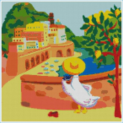 Postcard from Positano- Colortickle by Abhinaya- Diamond Art Kit (40x40cm)