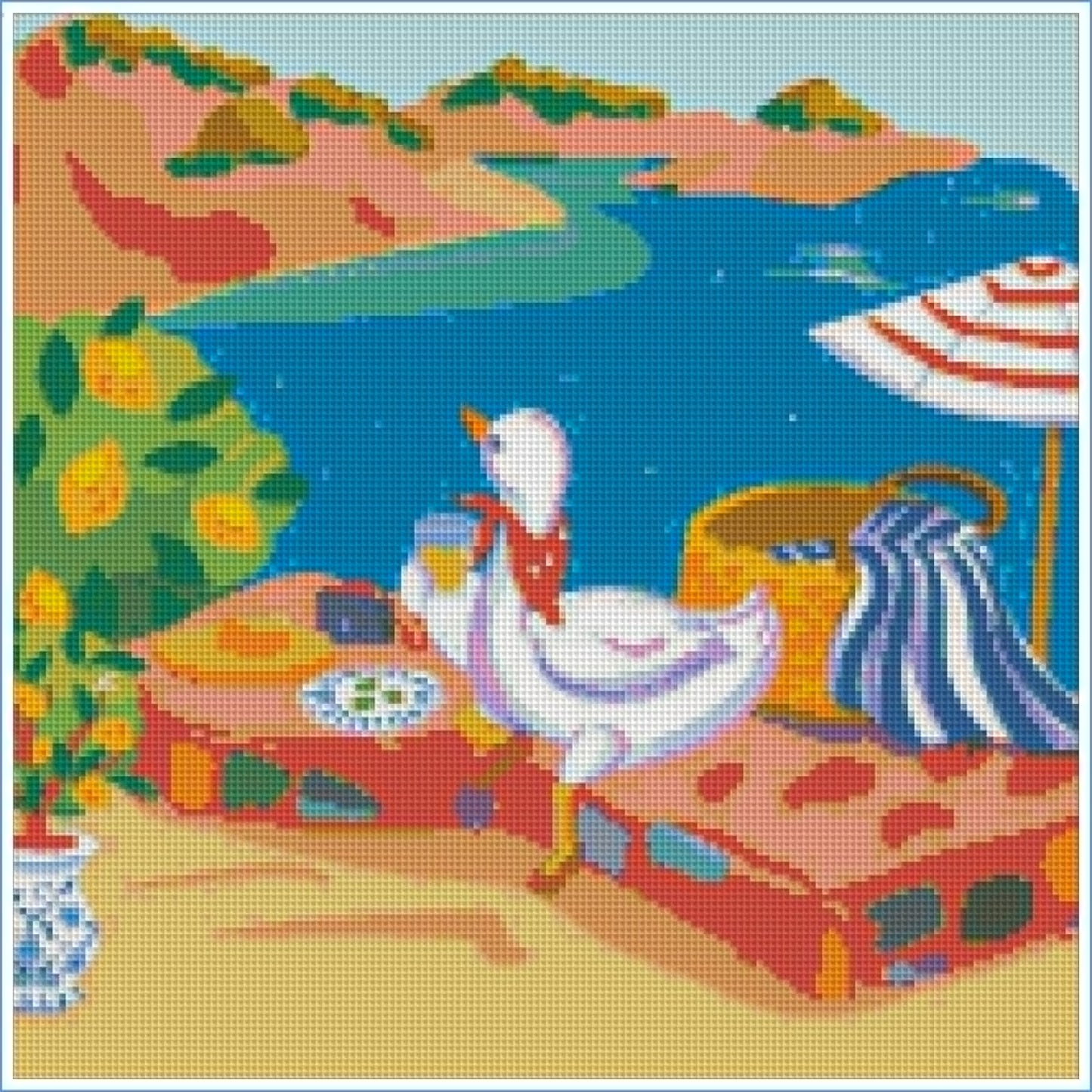 Aperitivo by the Sea- Colortickle by Abhinaya- Diamond Art Kit (40x40cm)