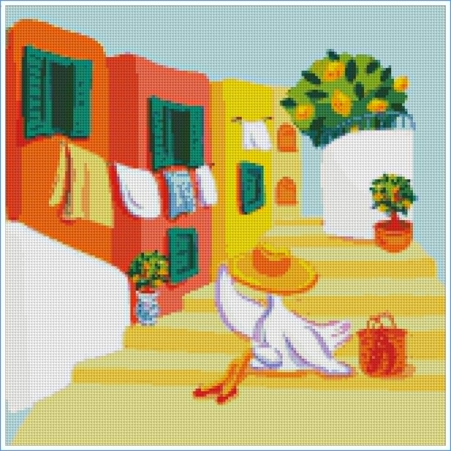 Strolling Through Sorrento- Colortickle by Abhinaya- Diamond Art Kit (40x40cm)
